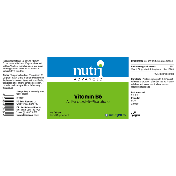 Vitamin B6 Tablets Nutri Advanced