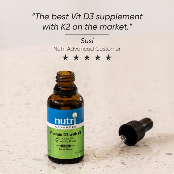 Vitamin D3 with Vitamin K2 Vitamin D Supplement Nutri Advanced